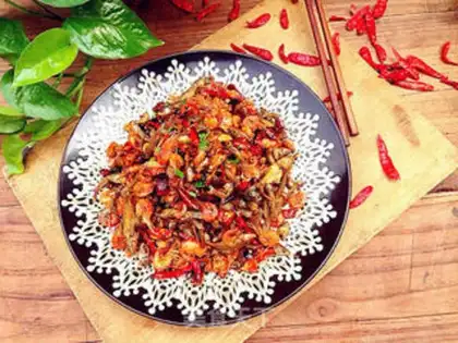 Make Dry spicy fish step 16