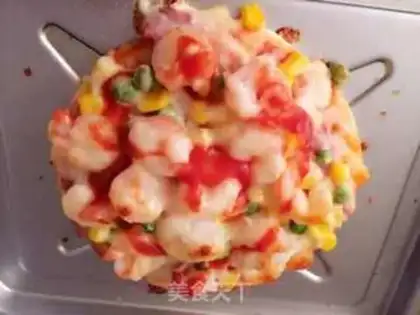 Make Bacon shrimp pizza step 4