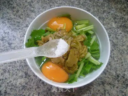Make Celery and duck eggs step 5