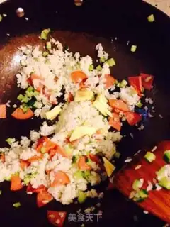 Make Ham cheese and rice step 3