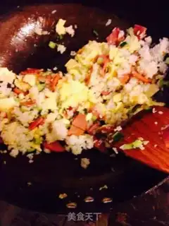 Make Ham cheese and rice step 6