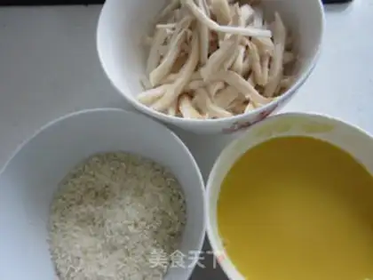 Make Puffy almond mushrooms step 1