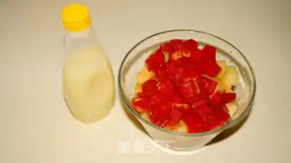 Make A salad of fruit and vegetables step 5