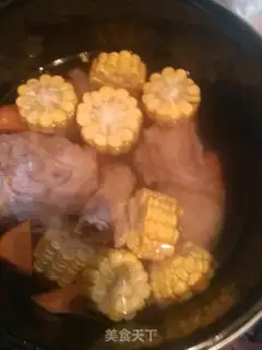 Make Corn carrot bone soup step 3