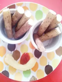 Make Roasted mountain medicine with salad sauce step 3