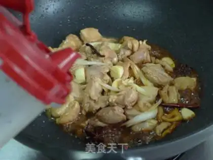 Make A chicken leg with mushrooms step 7
