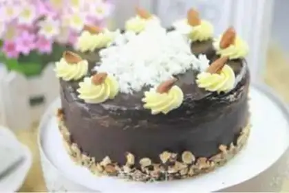 Make Almond chocolate cake step 23