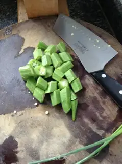 Make Meatball gumbo step 1