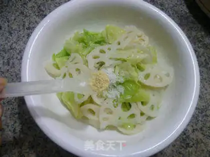 Make The lilies mixed with cabbage step 7