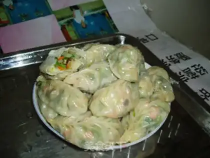 Make Mushroom vegetable dumplings step 5
