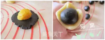 Make Salted egg yellow and black sesame step 5