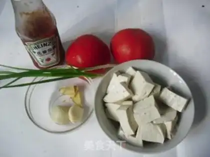 Make Tomato and tofu step 0