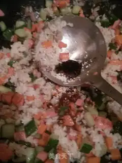 Make cucumber carrotd rice step 5