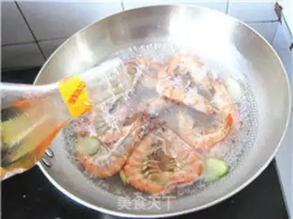 Make Cray shrimp mustard salad juice step 4