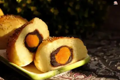 Make Red bean yolk step 9
