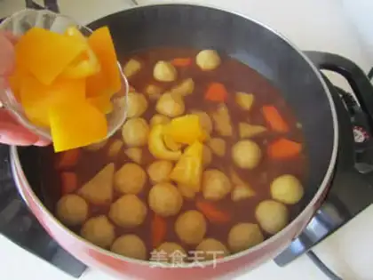 Make Curry fishballs step 7