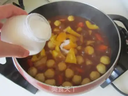 Make Curry fishballs step 8