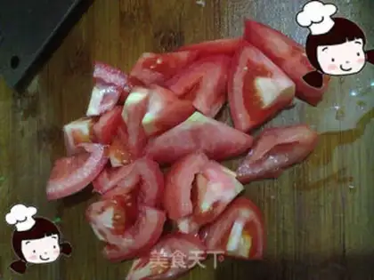 Make Pigeon egg fried tomatoes step 2