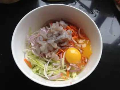 Make Shrimp Incisium Pancake step 3