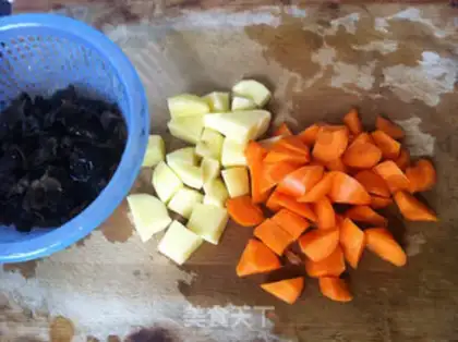Make Potato chop soup step 0