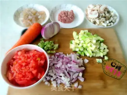Make Cheese and shrimp pasta step 1