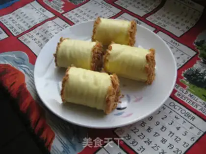 Make Meat pine rolls step 25