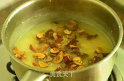 Make Red sugar rice congee step 4