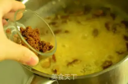 Make Red sugar rice congee step 5