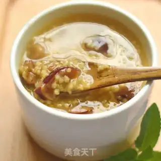 Make Red sugar rice congee step 6