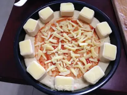 Make Cheese bacon mushroom pizza step 15