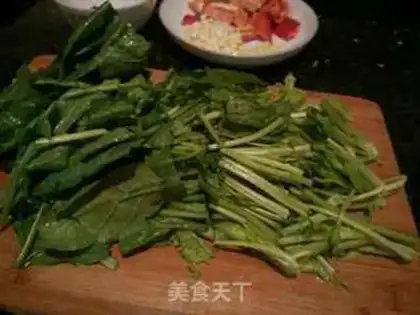 Make Spinach liver soup step 1
