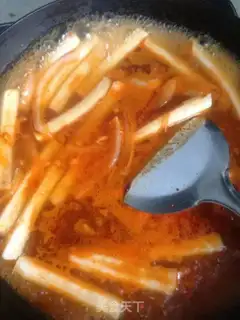 Make Hot fried rice cake step 5