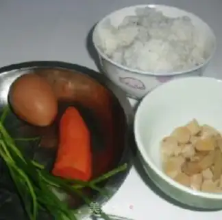 Make Dry eggnog fried rice step 0