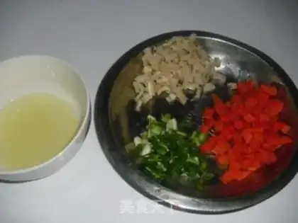 Make Dry eggnog fried rice step 2