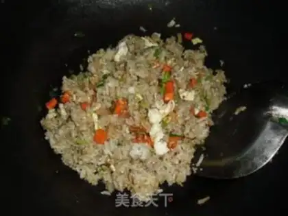 Make Dry eggnog fried rice step 8