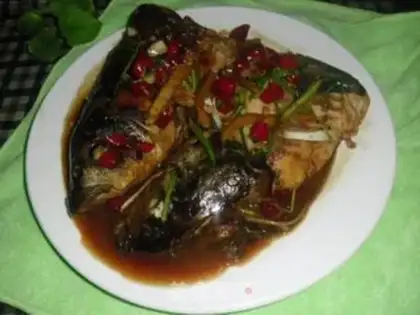 Make Red-burned fish head step 5