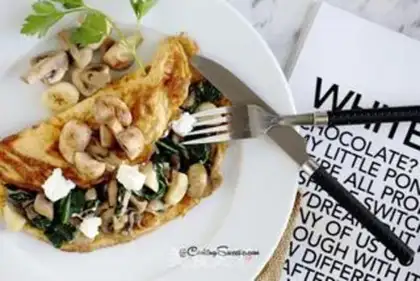 Make Spinach mushroom omelet step 3