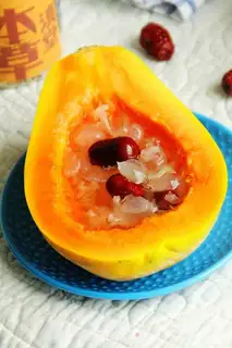 Make Two snow-tree papaya boats step 13