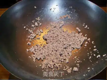 Make Peas fried meat step 3