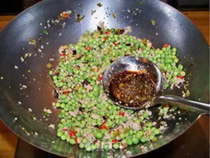 Make Peas fried meat step 7