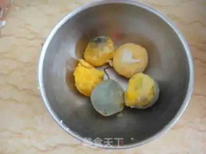 Make Salted egg yellow buns step 7