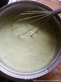 Make Green tea-like cream step 5