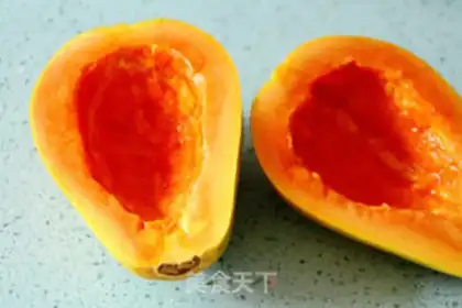 Make Two snow-tree papaya boats step 8