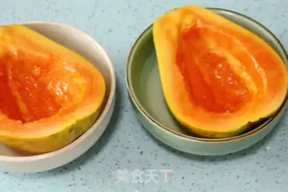 Make Two snow-tree papaya boats step 10