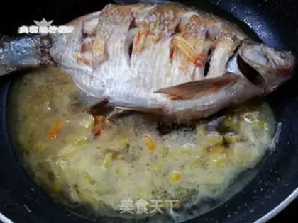 Make Little peppers burn the fish step 8
