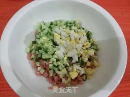 Make Ham corn salad sandwich step 2