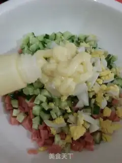 Make Ham corn salad sandwich step 3