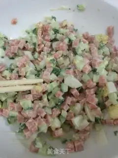 Make Ham corn salad sandwich step 4