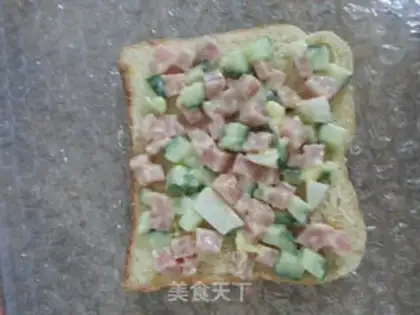 Make Ham corn salad sandwich step 5