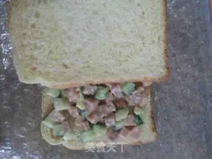 Make Ham corn salad sandwich step 6